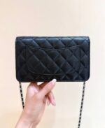 CHANEL 25S MINI FLAP BAG 19 IN BLACK CALFSKIN GOLD HARDWARE - Image 2