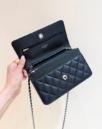 CHANEL 25S MINI FLAP BAG 19 IN BLACK CALFSKIN GOLD HARDWARE - Image 13