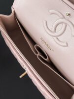 CHANEL 25S CLASSIC FLAP BAG 25 CM IN LIGHT PINK LAMBSKIN WITH GOLD HARDWARE - Image 7