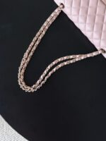 CHANEL 25S CLASSIC FLAP BAG 25 CM IN LIGHT PINK LAMBSKIN WITH GOLD HARDWARE - Image 5