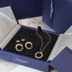 Branded Paris Neckless and Earrings Set Rose Gold - Image 2
