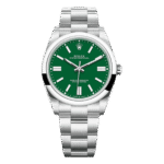 Rolex Oyster Perpetual Green Index Dial Watch