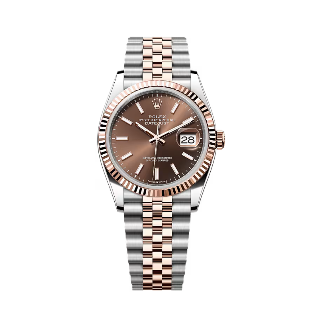 126233-0029-3 Rolex Datejust Oystersteel-Everose Watch - 126231 0043 Gold Dial - Image 1
