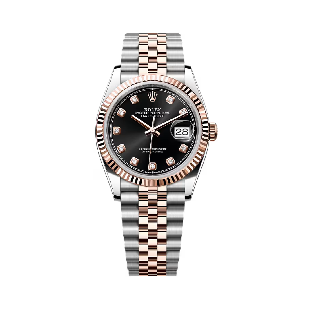 126233-0029-6 Rolex Datejust Oystersteel-Everose Watch - 126231 0019 Gold Dial - Image 1