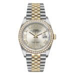 Rolex Datejust Silver Roman Dial Watch