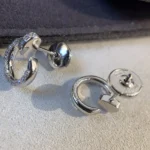 JUSTE EARRINGS SILVER DIAMONDS - Image 3