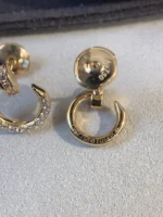 JUSTE EARRINGS GOLD DIAMONDS - Image 4