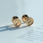 LOVE EARRINGS PINK GOLD 10MM - Image 2