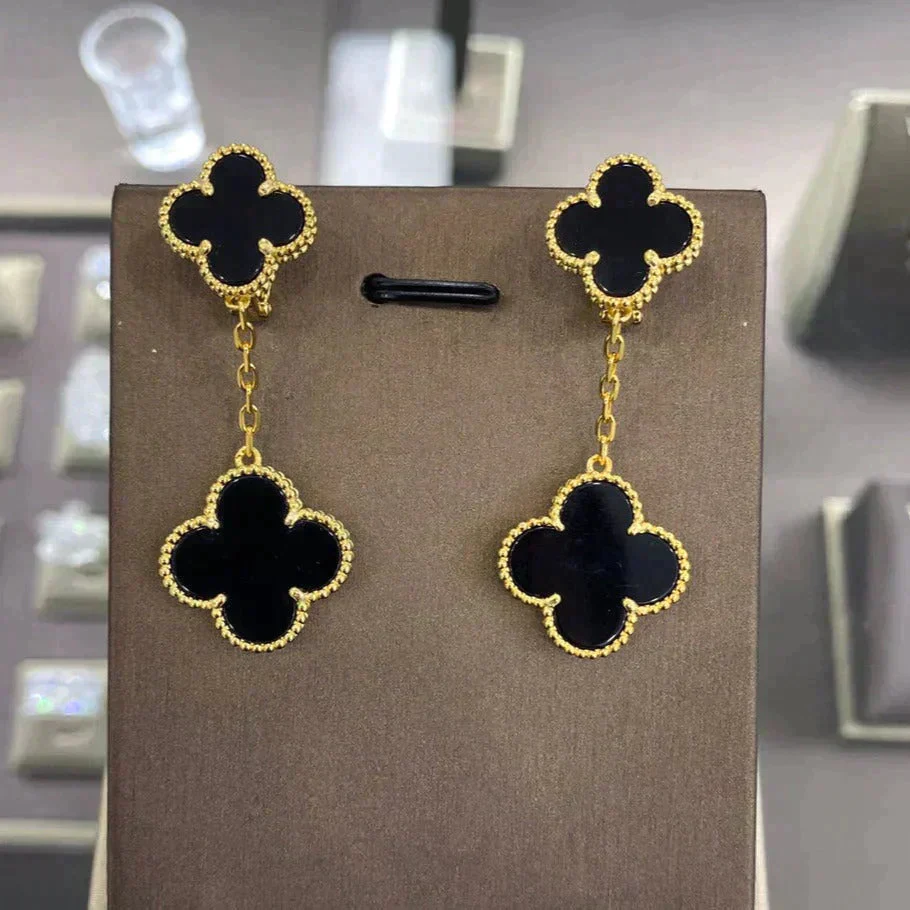 13290707075250049_39785140-189c-42a3-9b94-e6e2766e0fc3.webp CLOVER 2 MOTIFS EARRINGS (MULTIPLE CHOICESC - Image 1