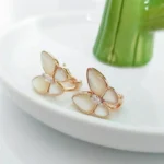 BUTTERFLY MOP DIAMOND EARRINGS - Image 3