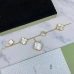 MAGIC CLOVER MOP GOLD BRACELET 5 MOTIFS - Image 2