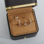 JUSTE EARRINGS 12.75MM PINK GOLD DIAMOND - Image 2