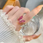 TWIN BUTTERFLY DIAMOND RING - Image 4