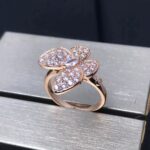 BUTTERFLY PINK GOLD DIAMOND RING - Image 4