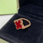 CLOVER RIVERSIBLE ROSE GOLD RING - Image 5