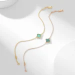 CLOVER BRACELET MALACHITE 1 MOTIF - Image 2
