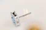 CLOVER MINI TURQUOISE SILVER STUD EARRINGS - Image 5