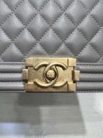 BOY BAG MEDIUM 25 GREY CAVIAR GOLD HARDWARE - Image 3