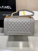 BOY BAG MEDIUM 25 GREY CAVIAR GOLD HARDWARE - Image 5