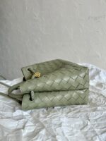 BV SMALL ANDIAMO 25CM LIGHT GREEN LAMBSKIN - Image 3