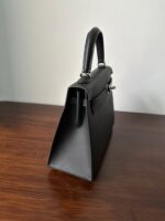 HM KELLY 25CM BLACK EPSOM SILVER HARDWARE - Image 14