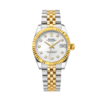 Rolex Datejust Silver Diamond Dial Watch