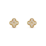 CLOVER MEDIUM 1 MOTIFS FUll DIAMOND EARRINGS