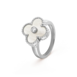 CLOVER SILVER MOP DIAMOND RING