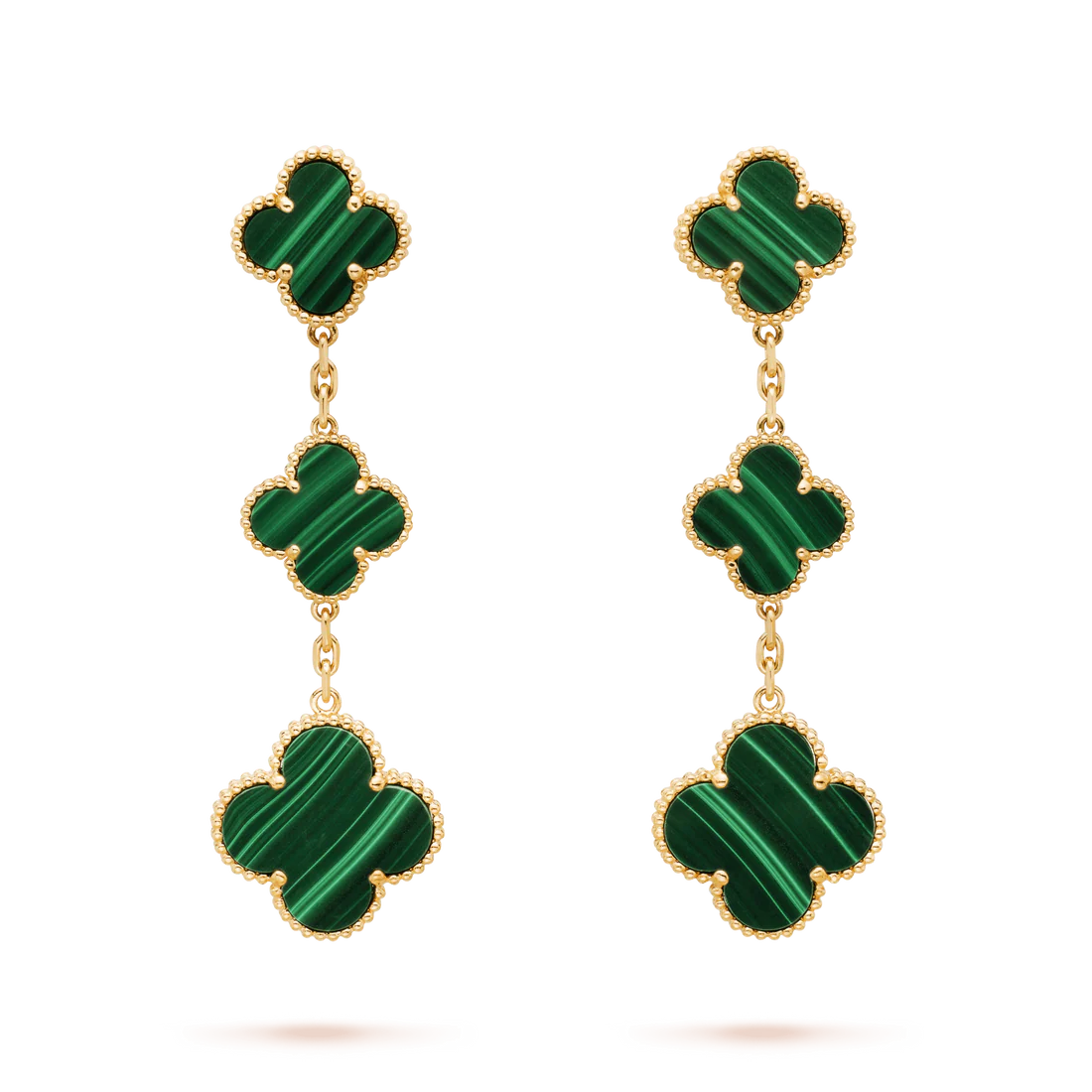 1627136.webp CLOVER MALACHITE 3 MOTIFS GOLD - Image 1