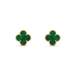 CLOVER MEDIUM 1 MOTIFS MALACHITE EARRINGS