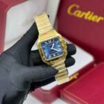 Cartier Santos de Golden Steel Blue Dial Watch – Blue & Dial - Image 4