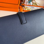 JIGE ELAN 29 CLUTCH IN NAVY BLUE CALFSKIN - Image 7