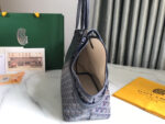 CHIEN GRIS BAG 33 IN NAVY BLUE GOYARDINE CANVAS AND TAN CALFSKIN TRIM - Image 17