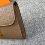 HM CLUTCH CONSTANCE 22 ASH BROWN CALFSKIN GOLD HARDWARE - Image 18