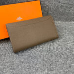HM CLUTCH CONSTANCE 22 ASH BROWN CALFSKIN GOLD HARDWARE - Image 16