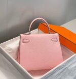 KELLY 28CM IN ROSE SAKURA SWIFT CALFSKIN SILVER HARDWARE - Image 13