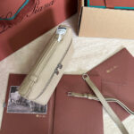 EXTRA POCKET L19 IN DESERT BROWN GRAINED CALFSKIN WITH SILVER HARDWARE - Image 14