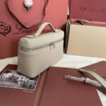 EXTRA POCKET L19 IN DESERT BROWN GRAINED CALFSKIN WITH SILVER HARDWARE - Image 2
