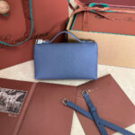 EXTRA POCKET L19 IN AZURE BLUE CALFSKIN WITH SILVER HARDWARE - Image 11