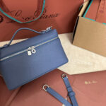 EXTRA POCKET L19 IN AZURE BLUE CALFSKIN WITH SILVER HARDWARE - Image 13