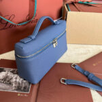 EXTRA POCKET L19 IN AZURE BLUE CALFSKIN WITH SILVER HARDWARE - Image 12