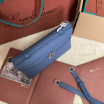 EXTRA POCKET L19 IN AZURE BLUE CALFSKIN WITH SILVER HARDWARE - Image 15