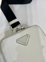 CHEST BAG 20 IN WHITE SAFFIANO LEATHER - Image 3