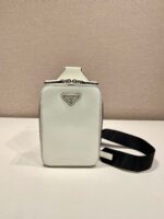 CHEST BAG 20 IN WHITE SAFFIANO LEATHER - Image 7