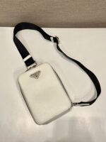 CHEST BAG 20 IN WHITE SAFFIANO LEATHER - Image 18