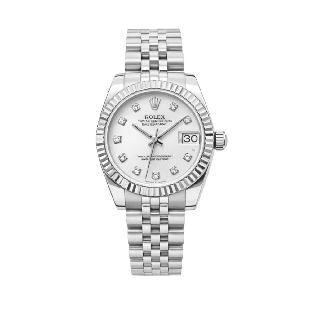 26_d415a009-4eab-4140-a940-7e980985e5b3 Rolex Datejust Oystersteel White Dial Watch - Image 1