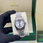 Rolex Datejust Silver Diamond Dial Fluted Bezel Watch - Image 4
