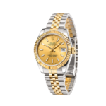 Rolex Datejust Golden Dial Fluted Bezel Watch - Image 2