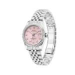Rolex Datejust Pink Dial Fluted Bezel & Jubilee Watch - Image 3