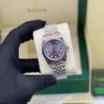 Rolex Datejust Oystersteel Purple Dial Watch - Image 4